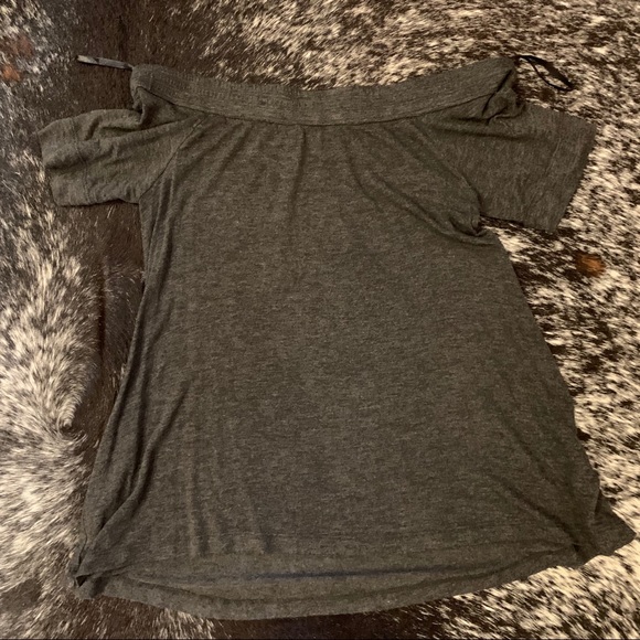 Vici Tops - Vici Grey off the shoulder top